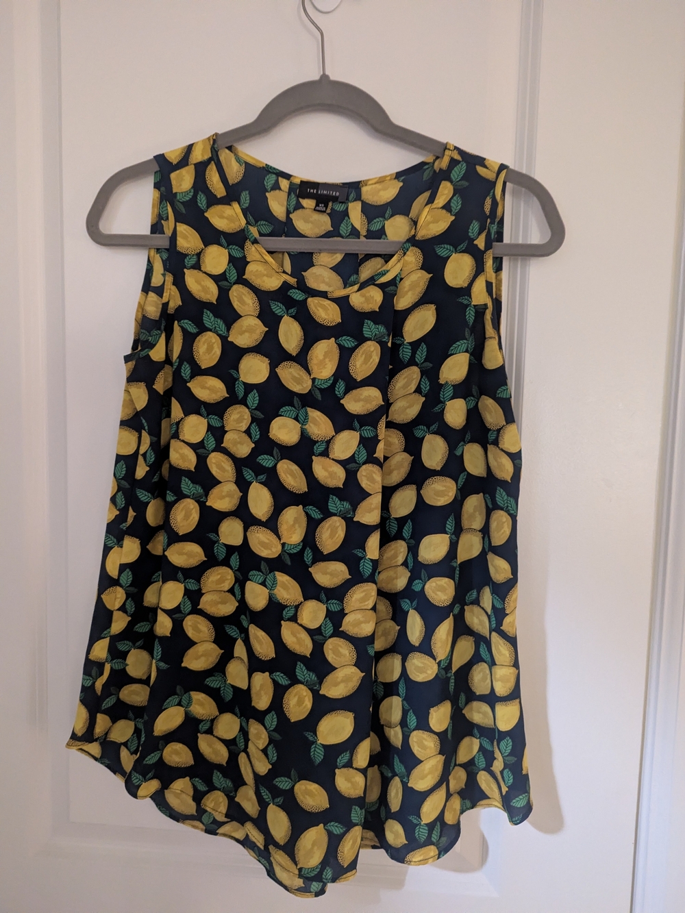 The Limited Navy Tank with Yellow Lemon Print